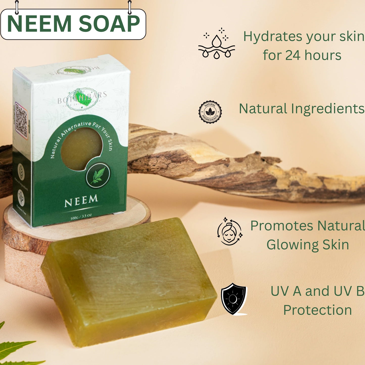 Organic Natural Handmade Neem Soap Bars