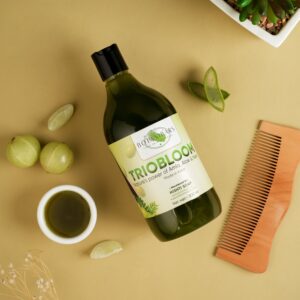Triobloom Herbal Shampoo – Amla, Aritha & Aloe Vera for Strong, Shiny Hair